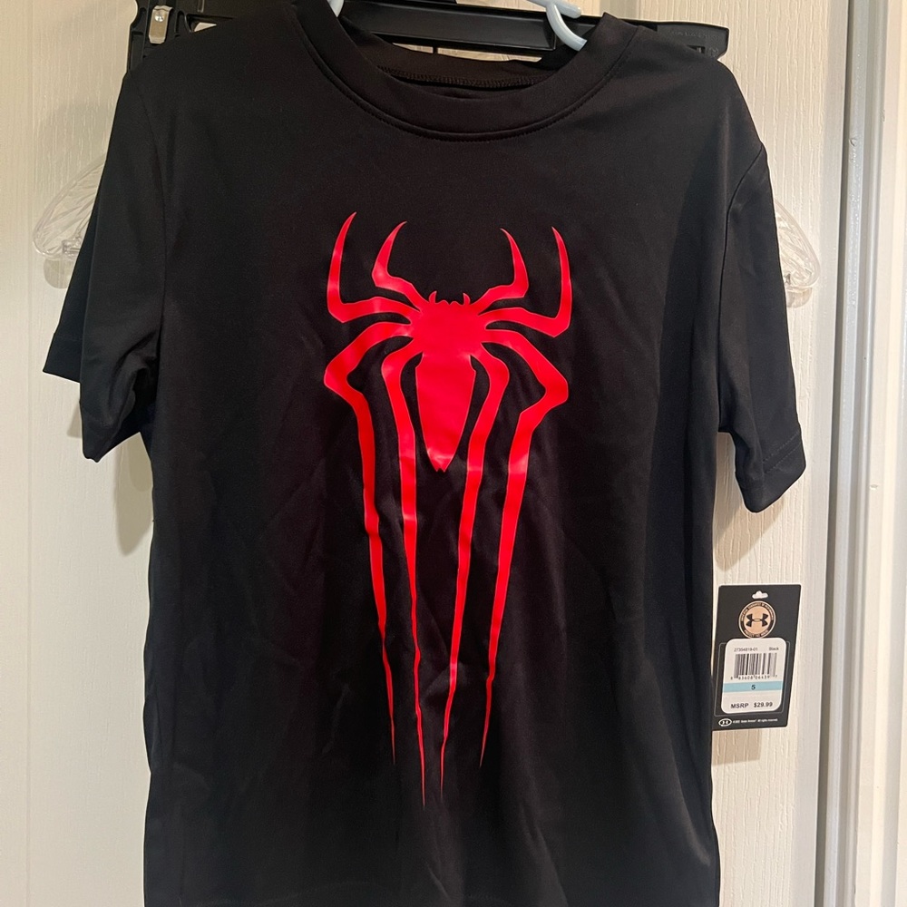 NWT Under Armour Little Boys Spiderman Tshirt Size 5